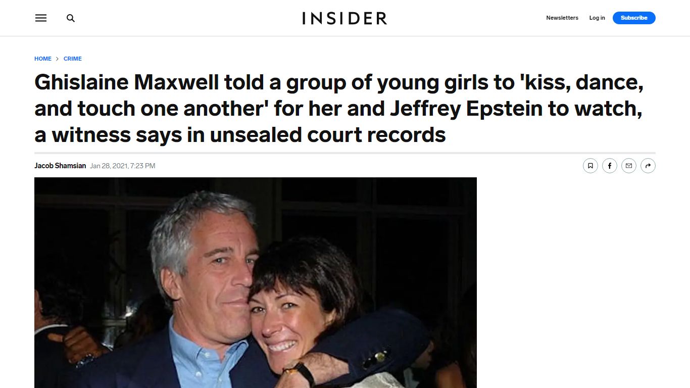 Ghislaine Maxwell Directed Girls for Sexual Performance: Court Records